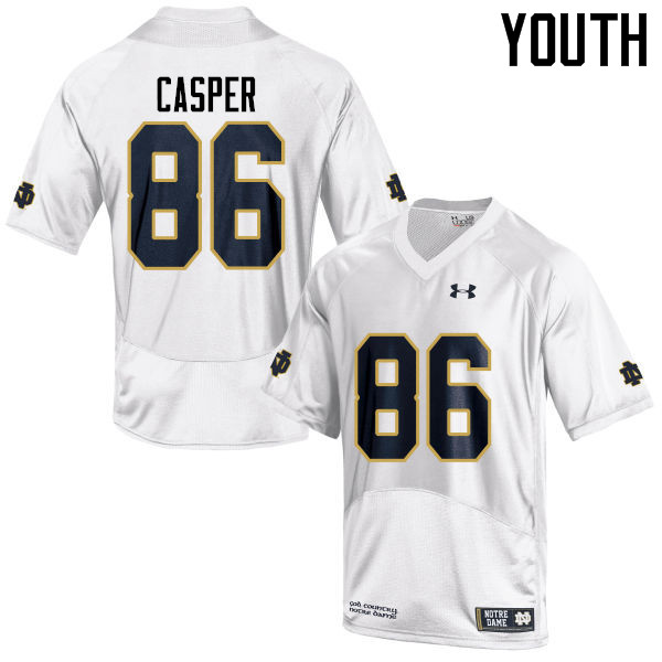 Youth #86 Dave Casper Notre Dame Fighting Irish College Football Jerseys-White - Click Image to Close